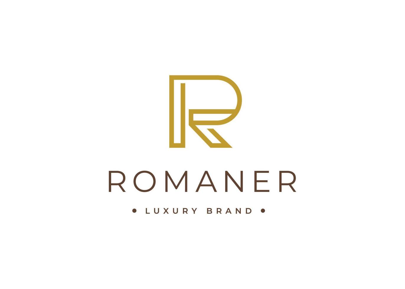 Monogram Initials R simple elegant logo design. Initial symbol for corporate business identity. Alphabet vector element