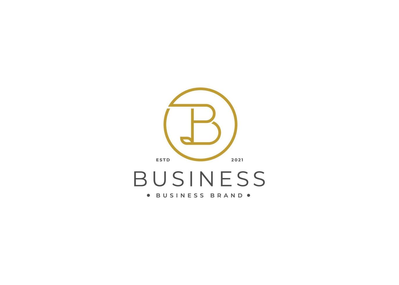 Initial letter B with leaf logo design. Initial symbol for beauty or spa business identity. Alphabet vector element