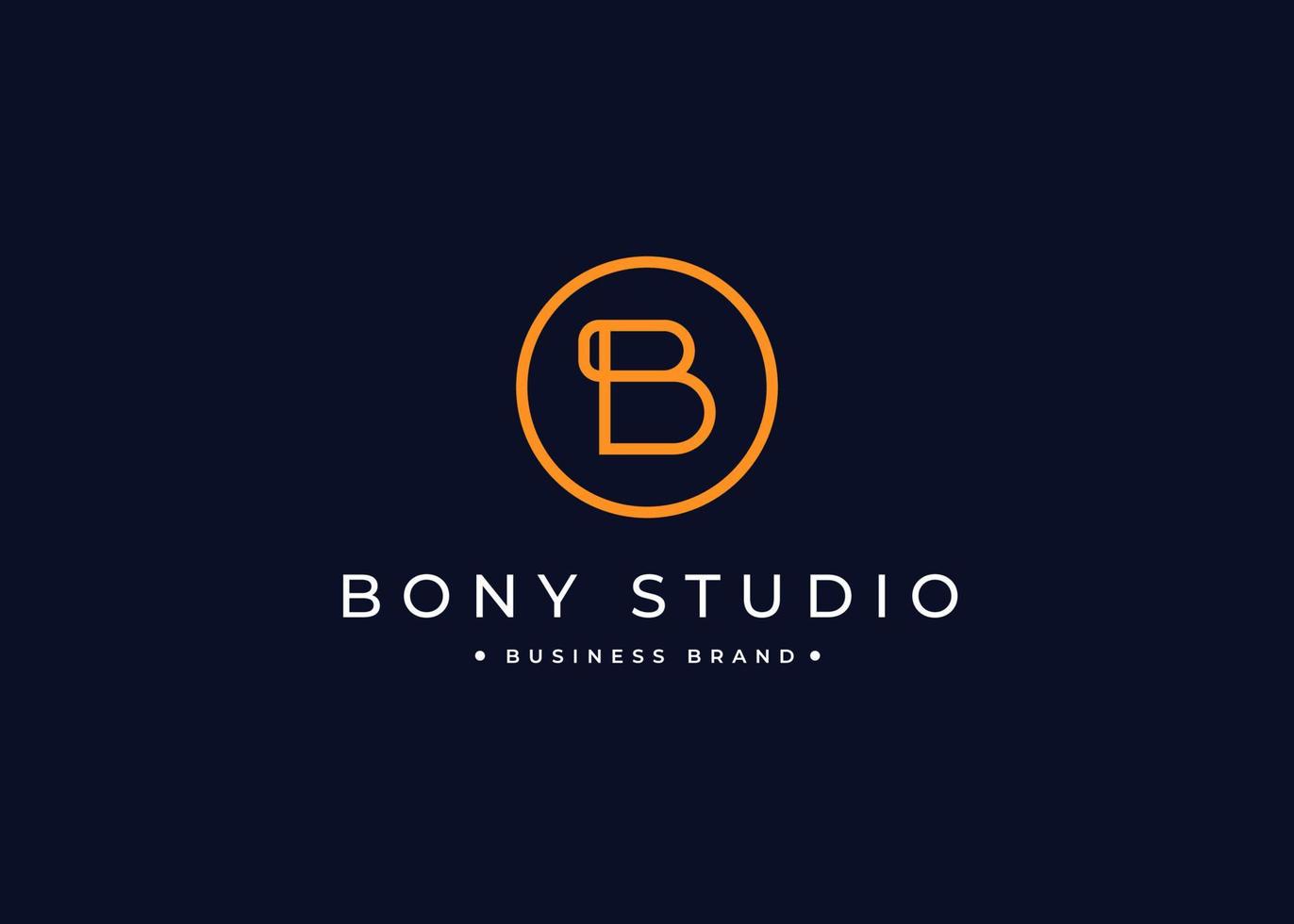 Initial letter B simple elegant logo design concept. Initial symbol for corporate business identity. Alphabet vector element