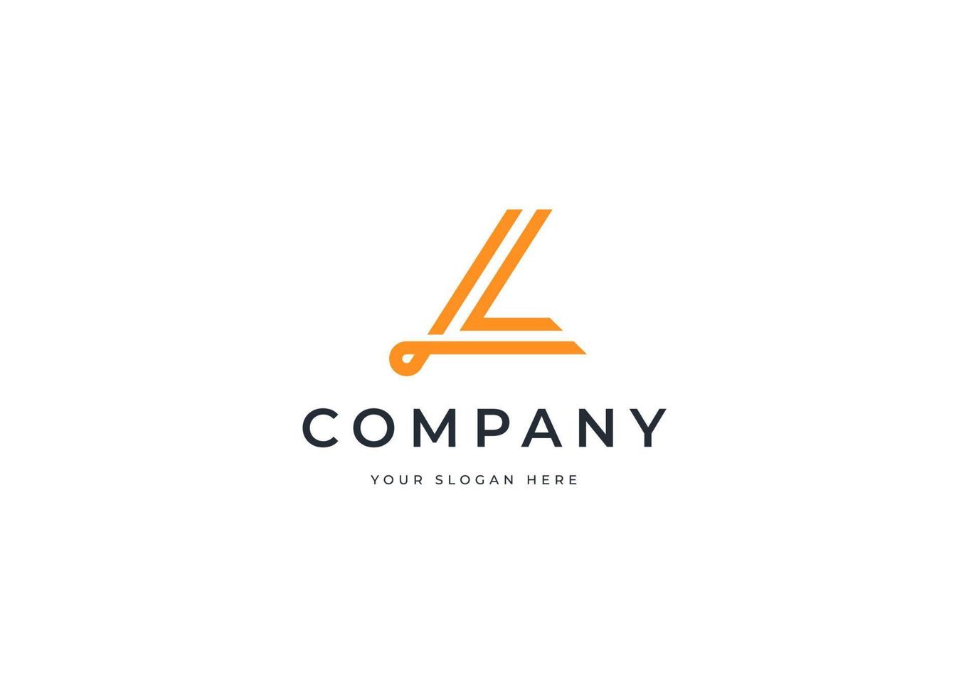 Initial letter L simple elegant logo design concept. Initial symbol for corporate business identity. Alphabet vector element