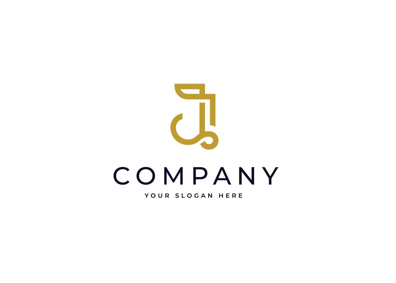 Initial letter J simple elegant logo design concept. Initial symbol for corporate business identity. Alphabet vector element