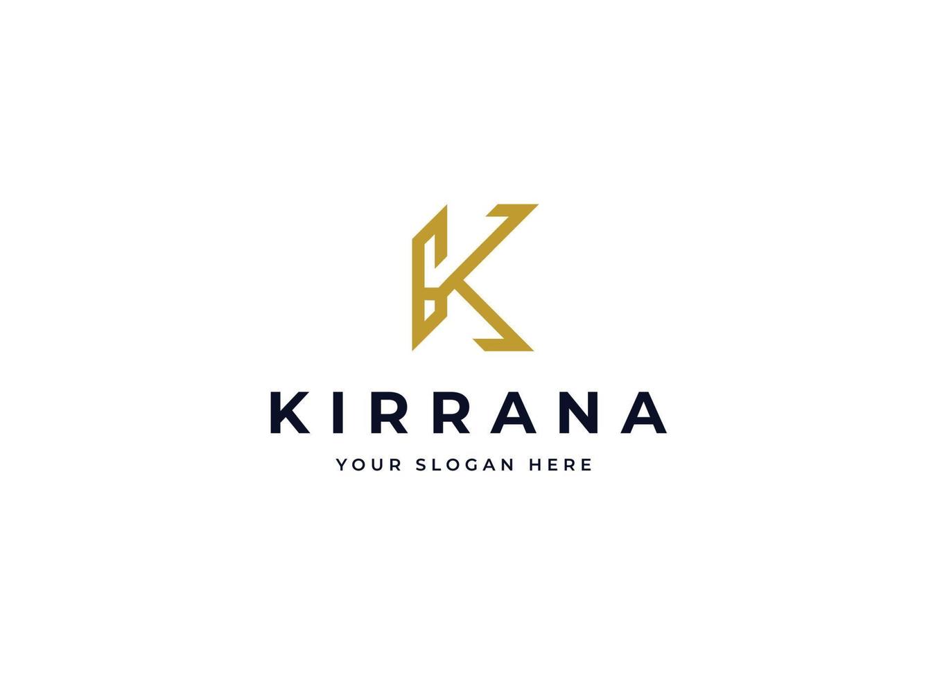 Initial letter K simple elegant logo design concept. Initial symbol for corporate business identity. Alphabet vector element