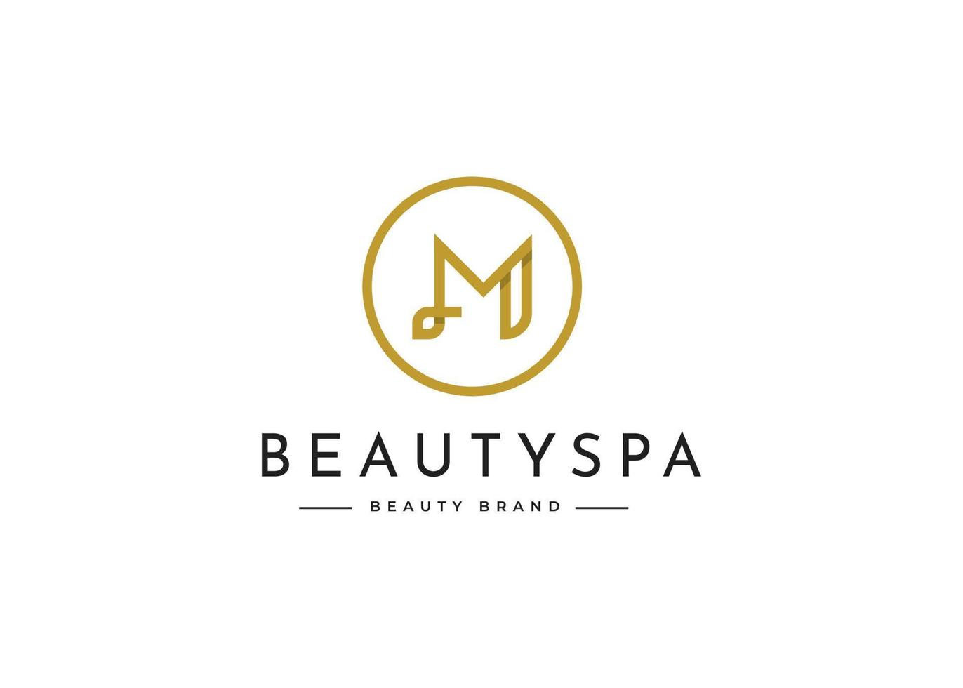 Creative letter M minimalist logo design concept. Initial symbol for corporate business identity. Alphabet vector element