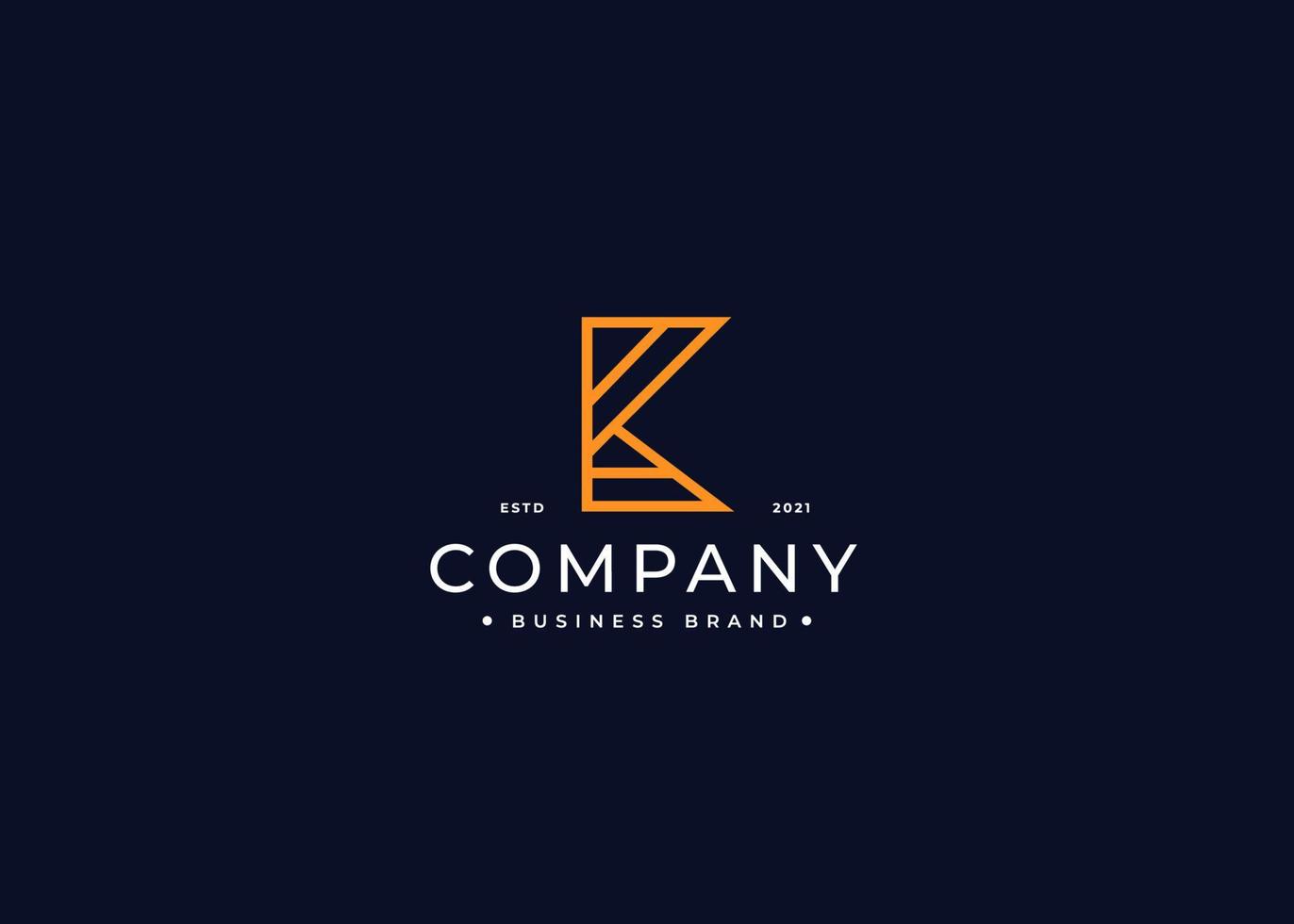 Monogram Initials K simple elegant logo design. Initial symbol for corporate business identity. Alphabet vector element