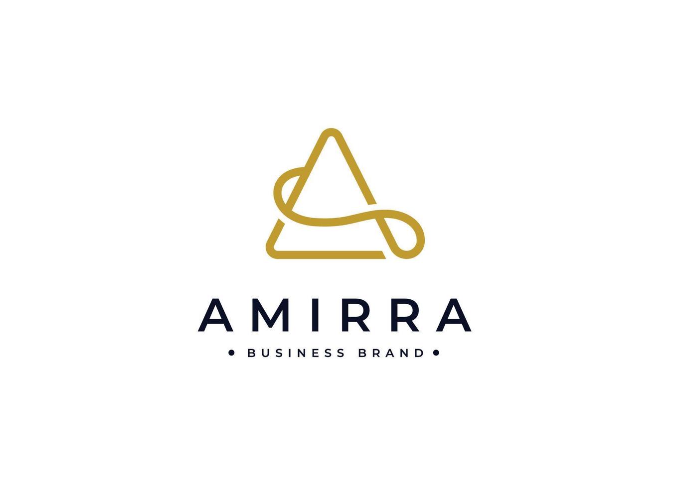 Initials letter A simple elegant logo design. Initial symbol for corporate business identity. Alphabet vector element