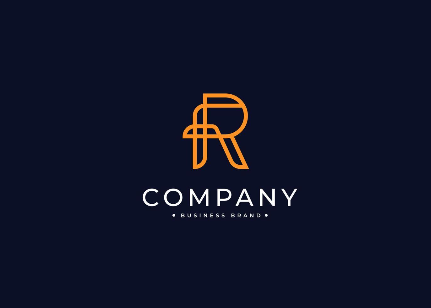 Monogram Initials R simple elegant logo design. Initial symbol for corporate business identity. Alphabet vector element