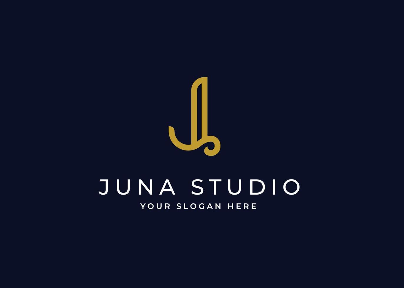 Initial letter J simple elegant logo design concept. Initial symbol for corporate business identity. Alphabet vector element