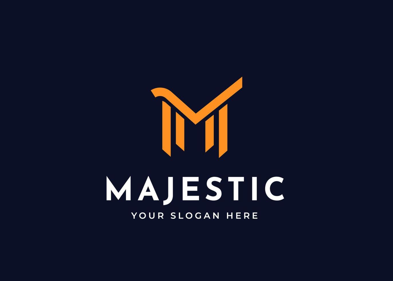 Initial letter M simple elegant logo design concept. Initial symbol for corporate business identity. Alphabet vector element