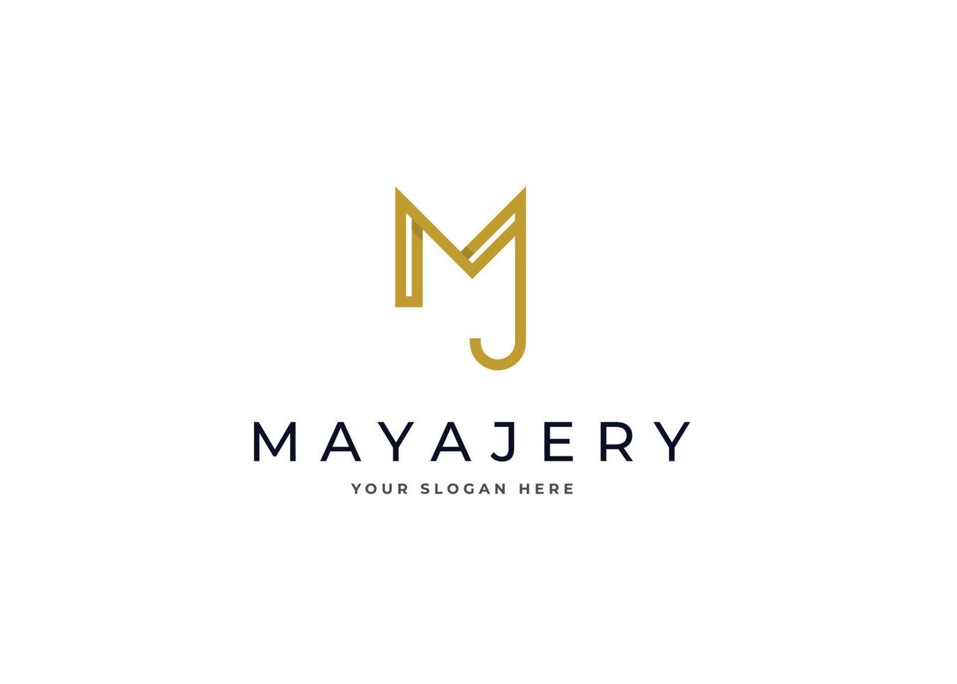 Initial letter M simple elegant logo design concept. Initial symbol for corporate business identity. Alphabet vector element