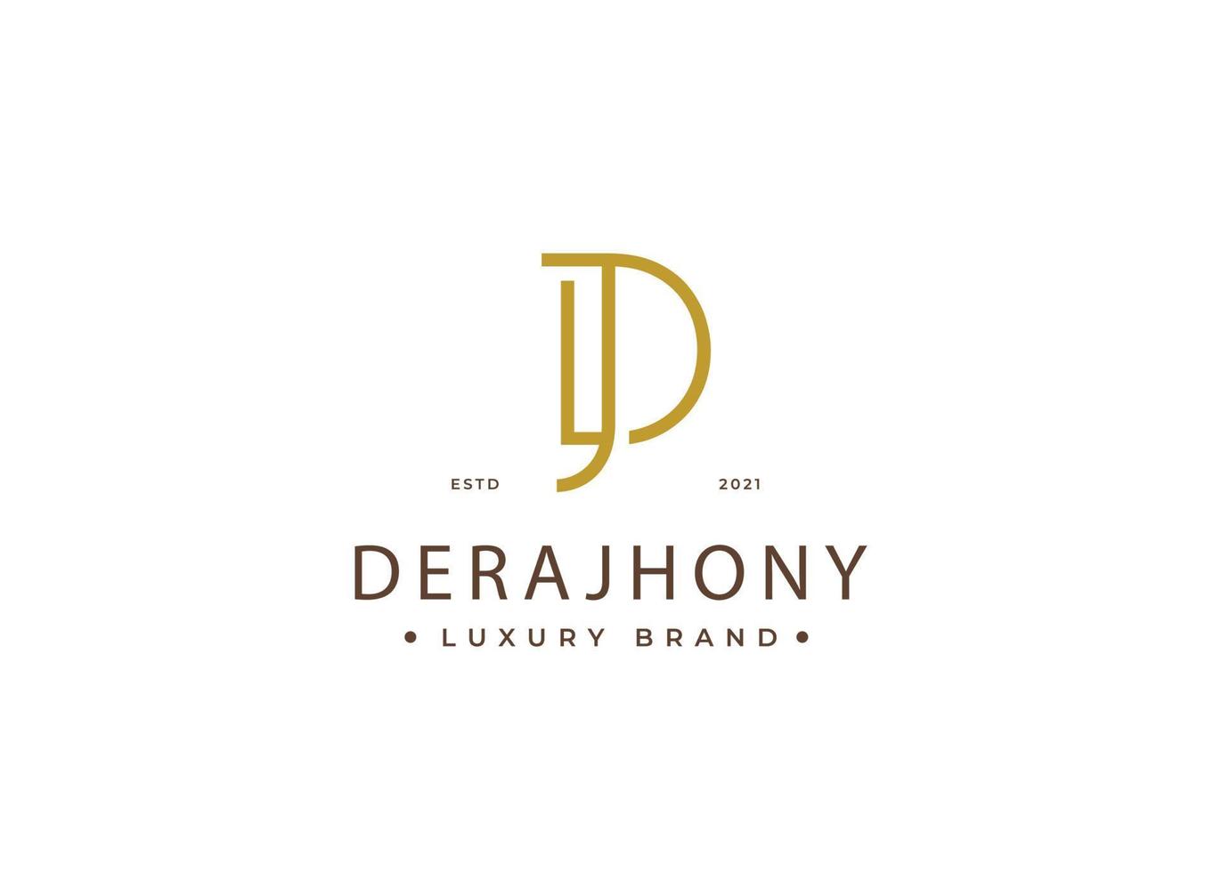 Initial letter DJ JD simple elegant logo design concept. Initial symbol for corporate business identity. Alphabet vector element
