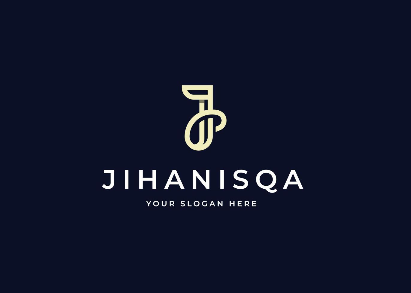 Initial letter J simple elegant logo design concept. Initial symbol for corporate business identity. Alphabet vector element