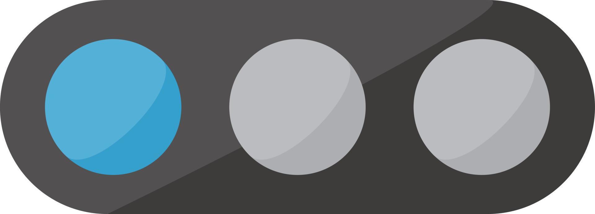 traffic light. Vector illustration of a blue signal. Transportation, road, operation.