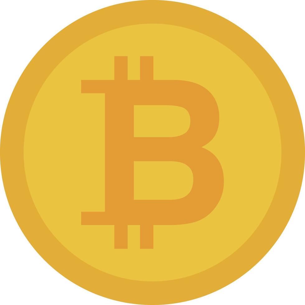 Bitcoin icon. A representative of virtual currency and crypto assets. Vector. vector