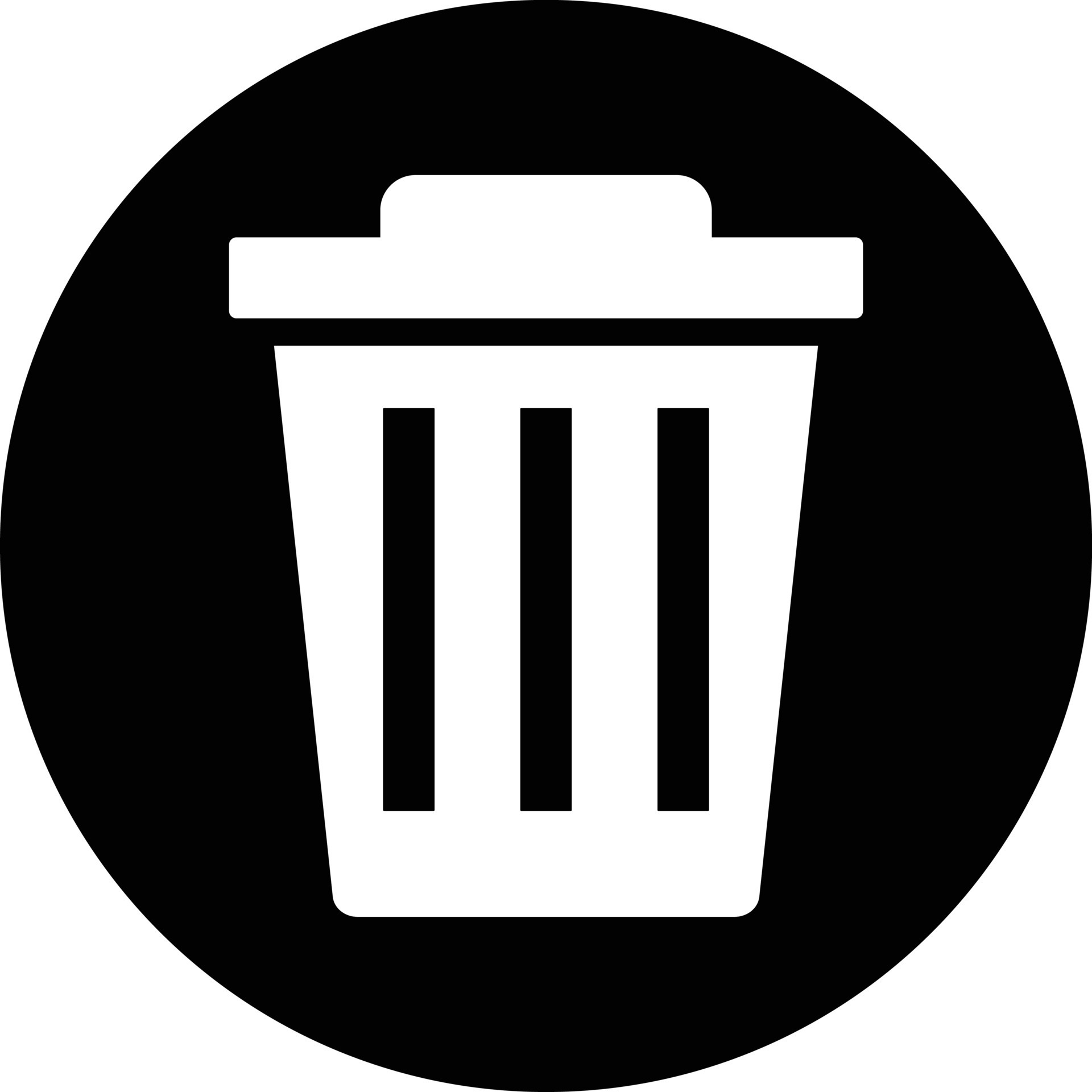 Round icon of trash can. Flat vector. 20589439 Vector Art at Vecteezy