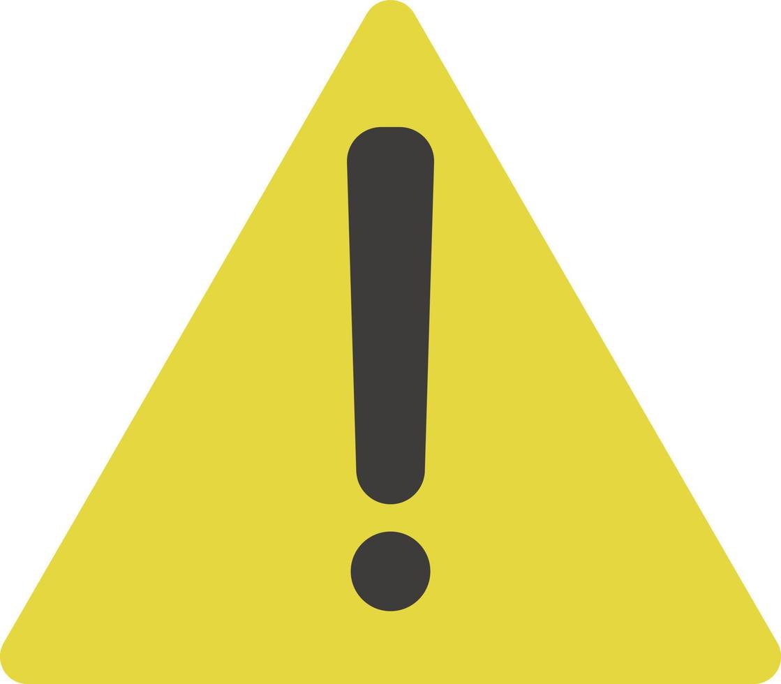 A caution symbol indicating a warning or hazard. Exclamation mark. Vectors. vector