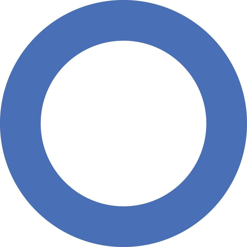 Blue circle icon. Correct answer. vector