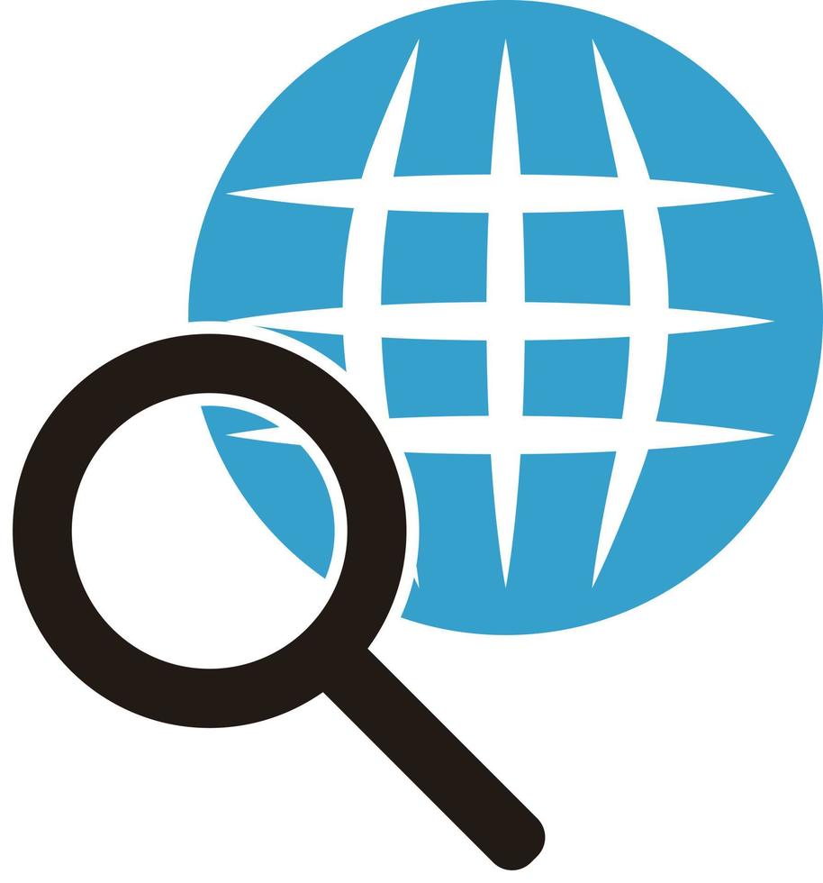 Browser and magnifying glass. vector