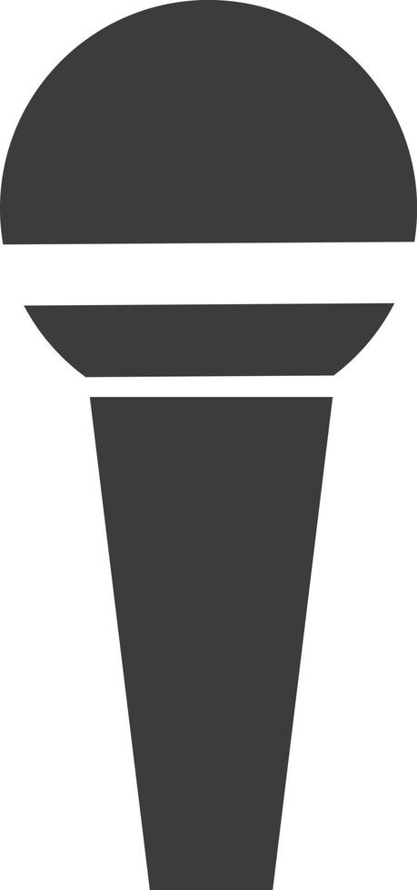 Microphone vector icon. Black and simple.