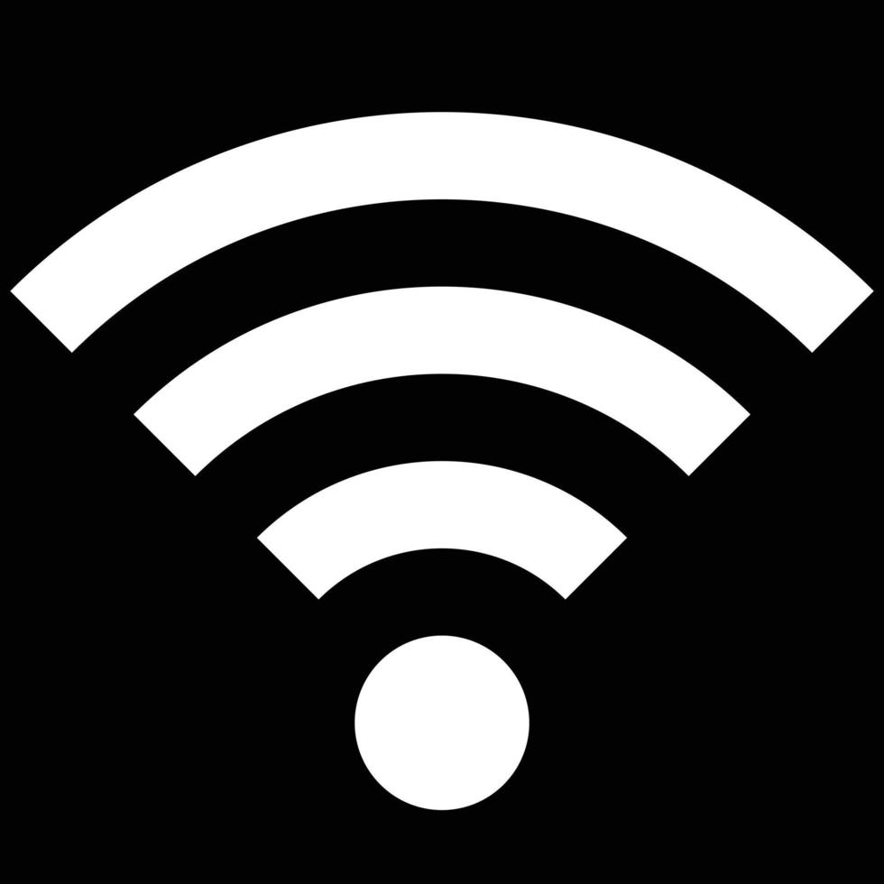 Wi-Fi icon on black background. vector