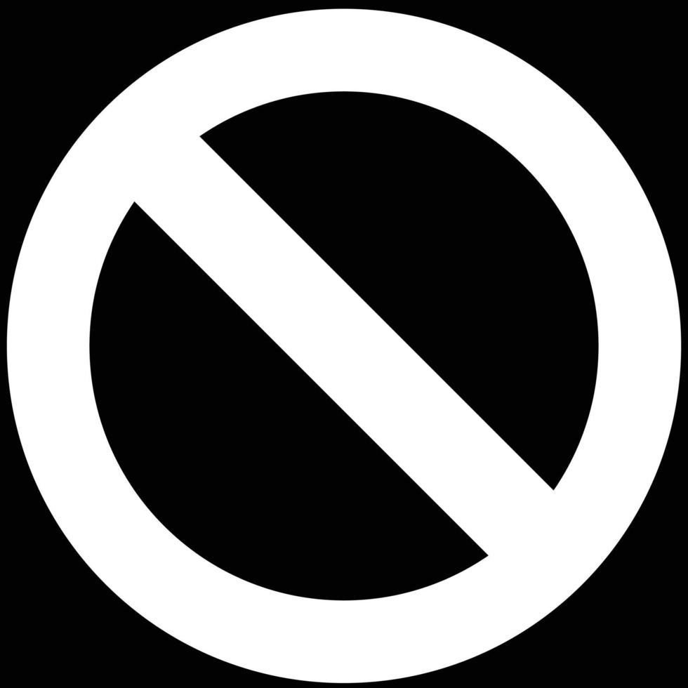 Black square prohibition mark. Black ban mark. This is a simple vector. vector