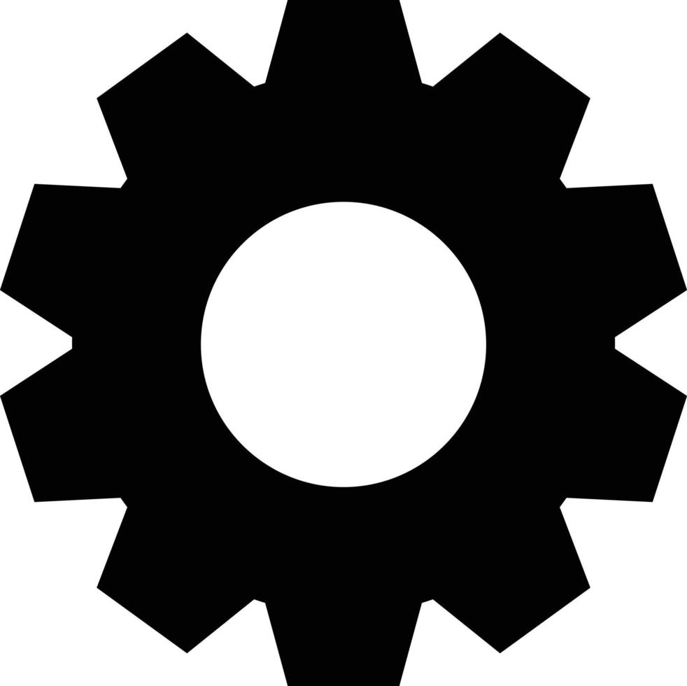 Gear silhouette icons. Vector image.