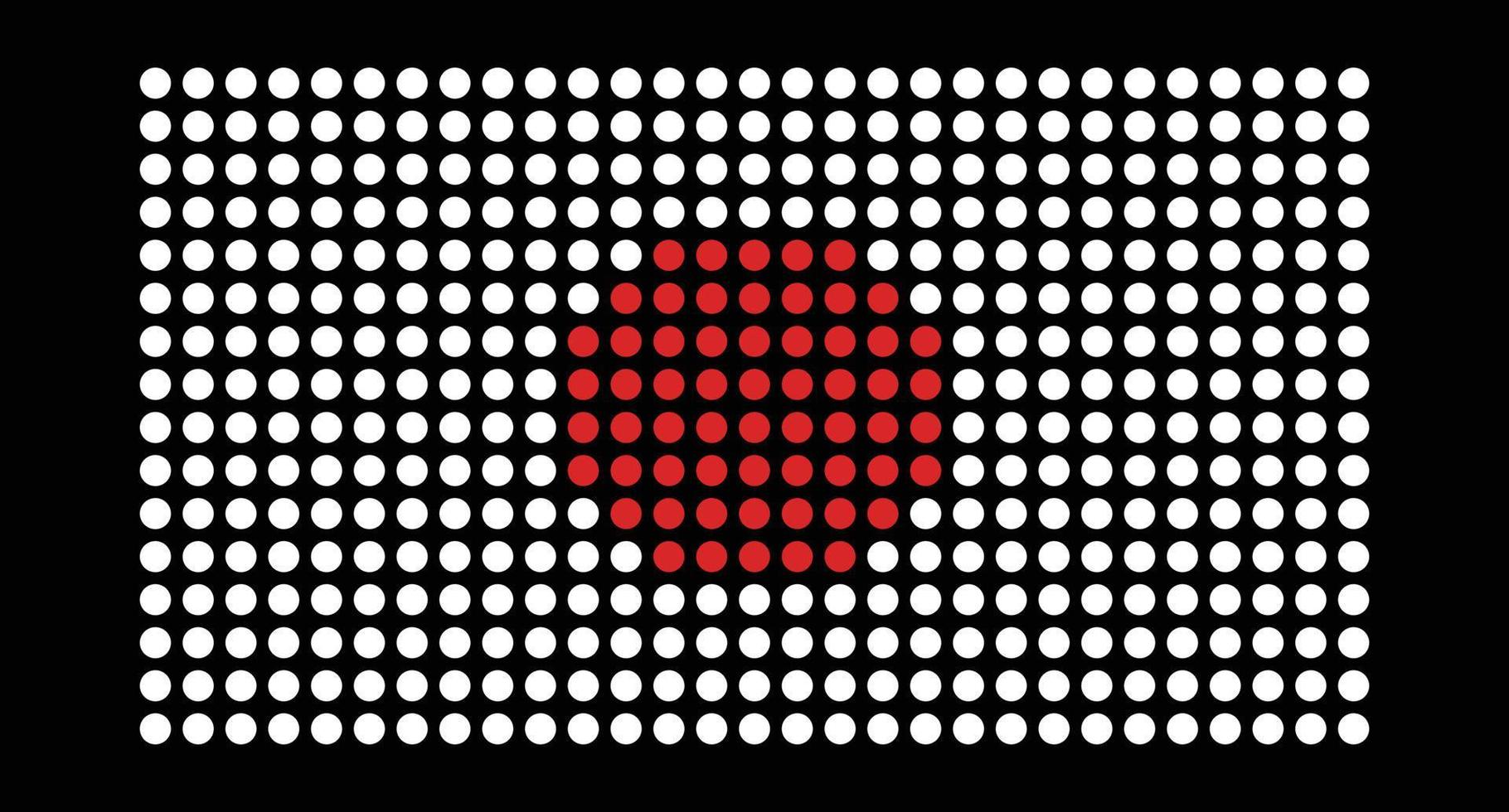 Dot picture of the Japanese flag vector