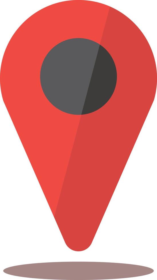 Striking red map pin. Editable Vector. vector