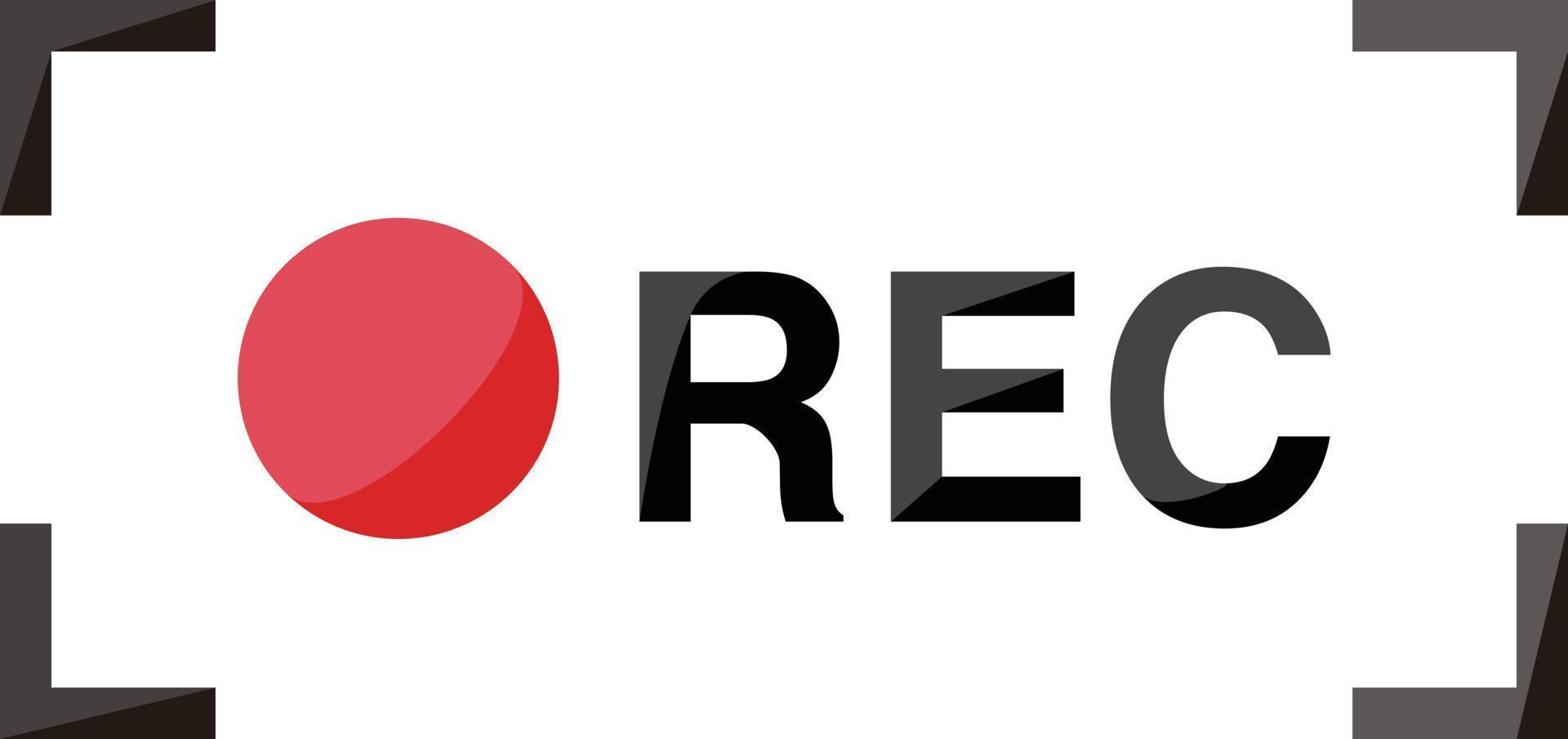 REC. video recording icon. Vector. vector