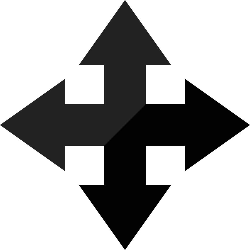 Up and down, left and right arrow cursor icons. vector. vector