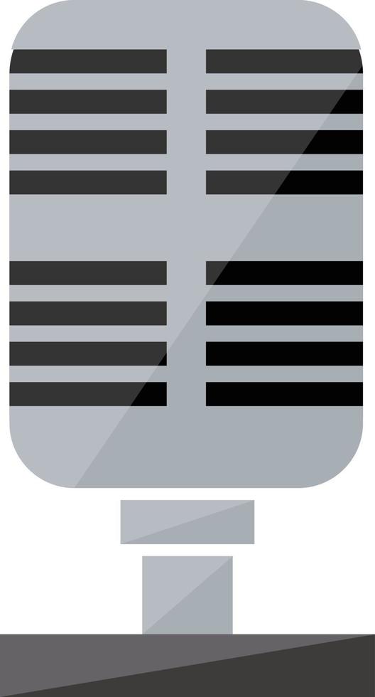 Simple microphone icon. Vector illustration.