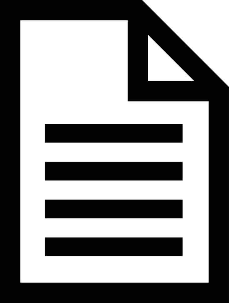 archivo icono usado para notas etc. vector. vector