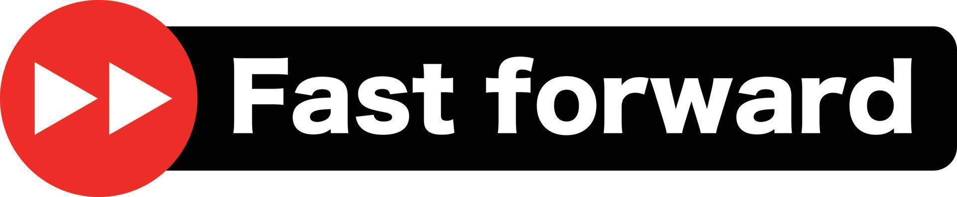 Fast forward button and Fast Forward character. Vector logo.