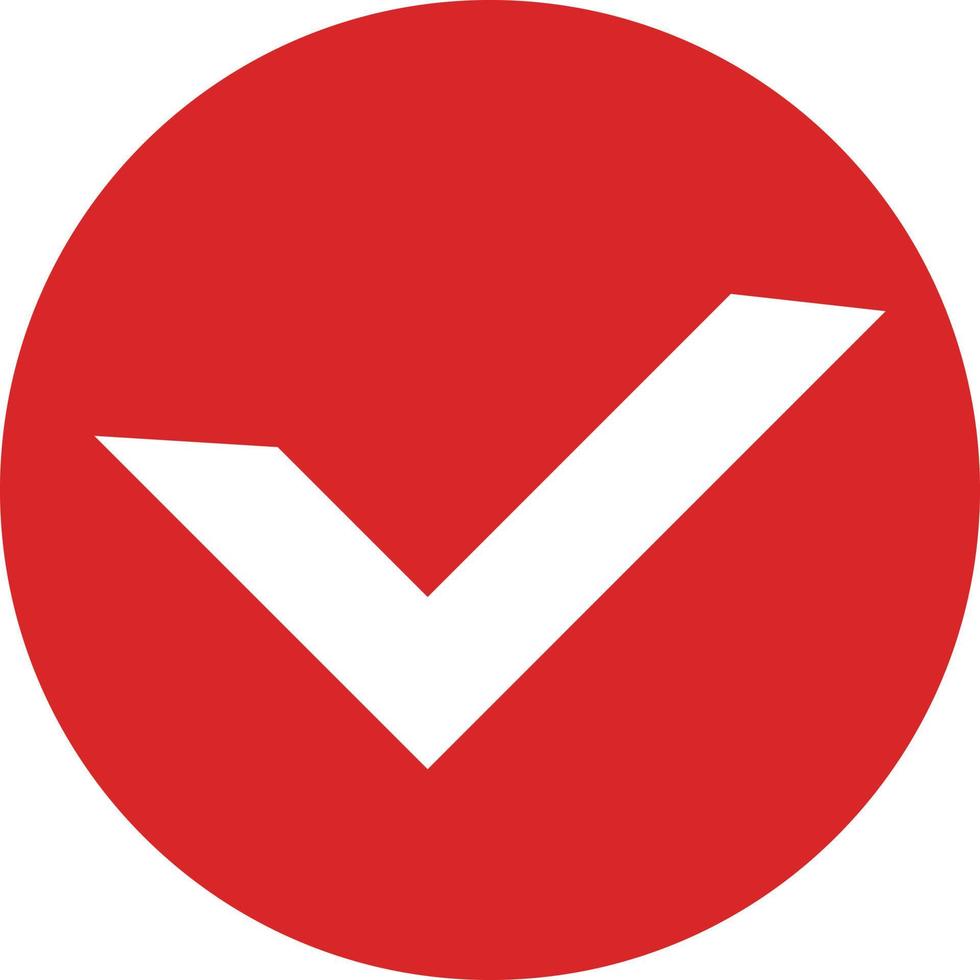 Check mark icon conveying success or correctness. Vector. vector