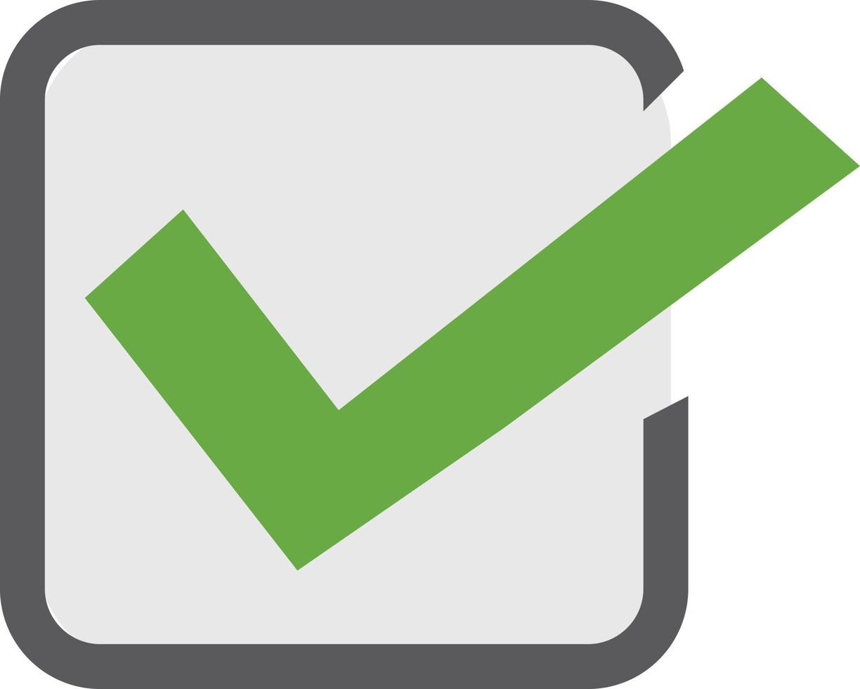 check box icon in green vector