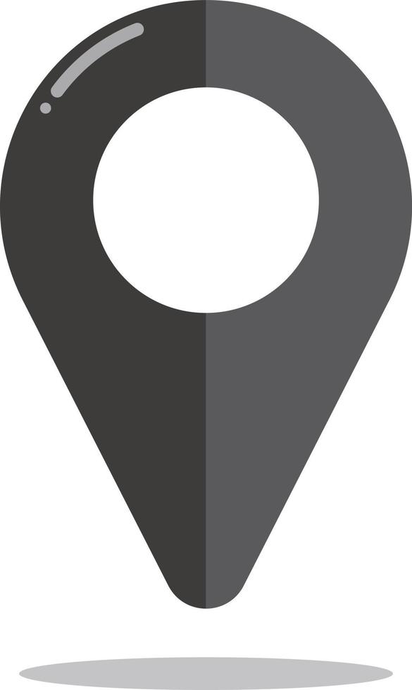 Modern black map pin icon. vector