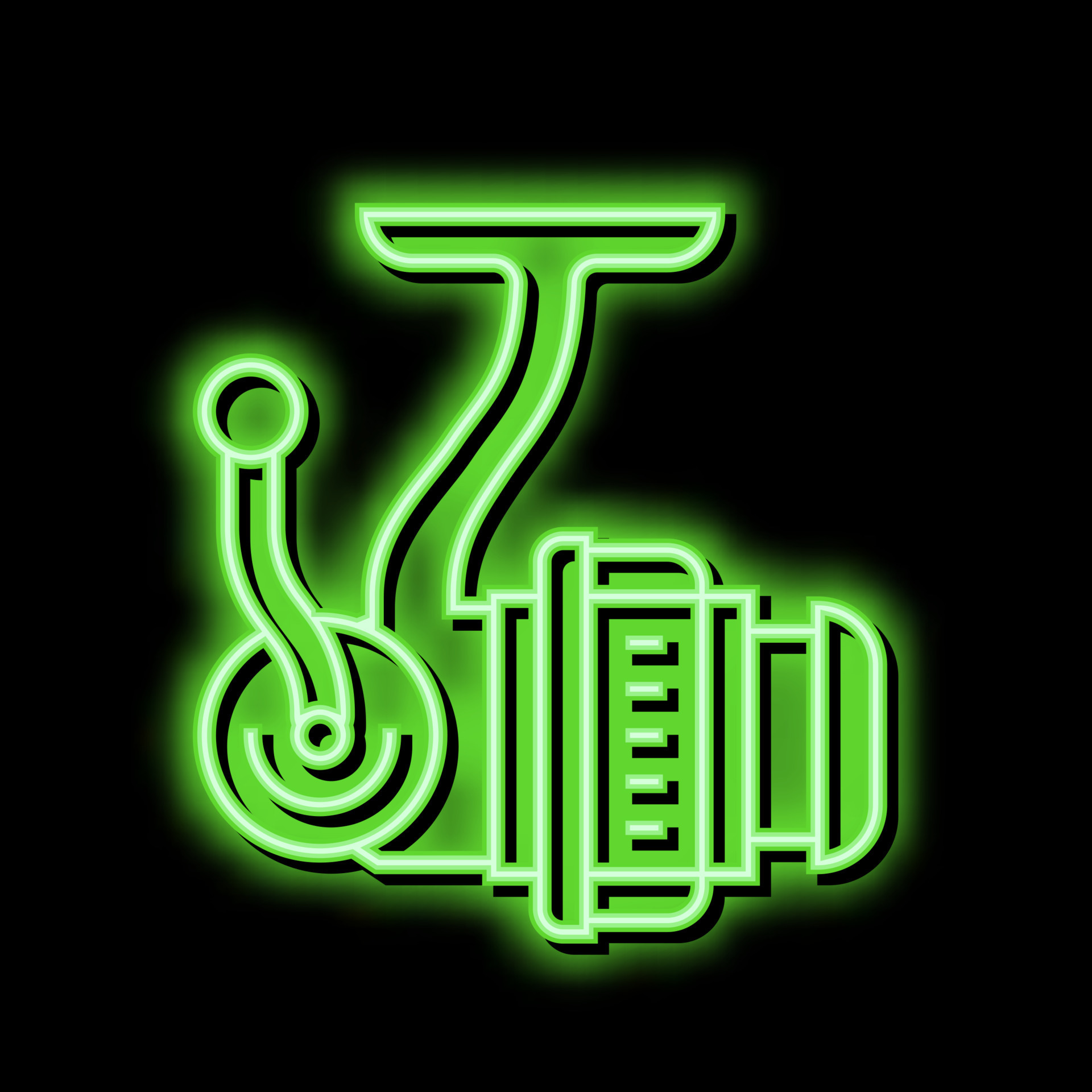 spinning reel neon glow icon illustration 20589687 Vector Art at