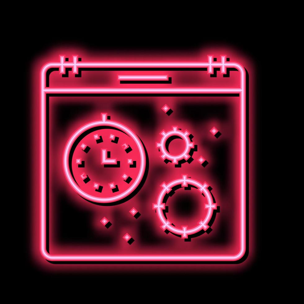 virus season calendar neon glow icon illustration vector