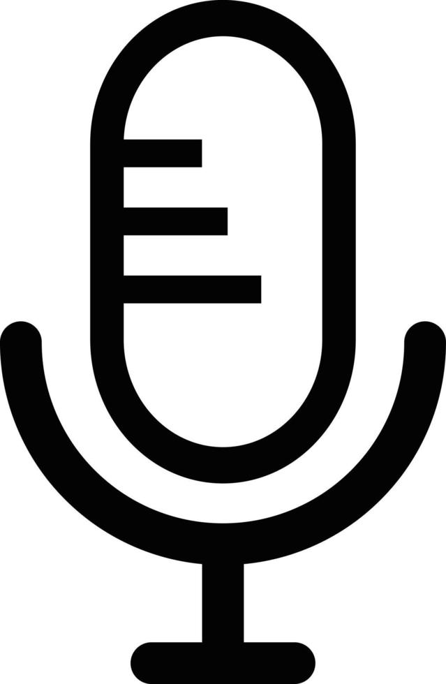 Simple vector illustration of microphone. Podcast.