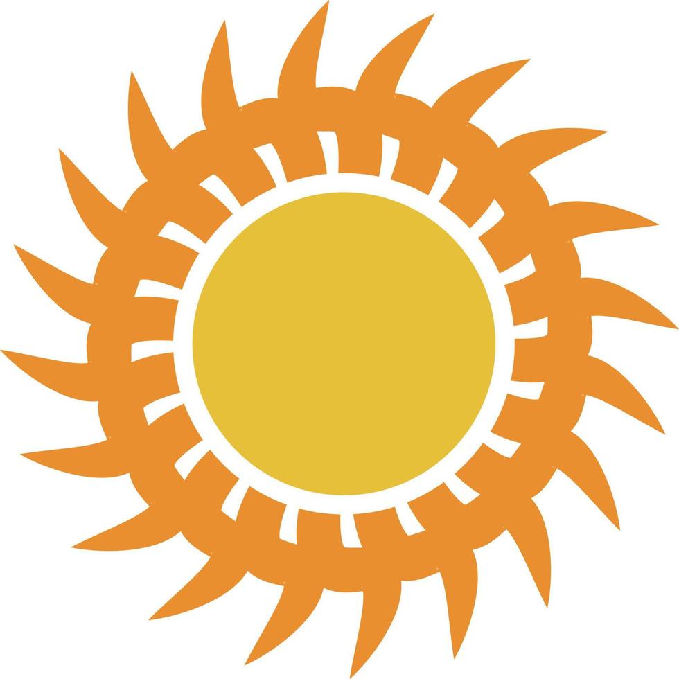 Unique illustration of the sun. vector