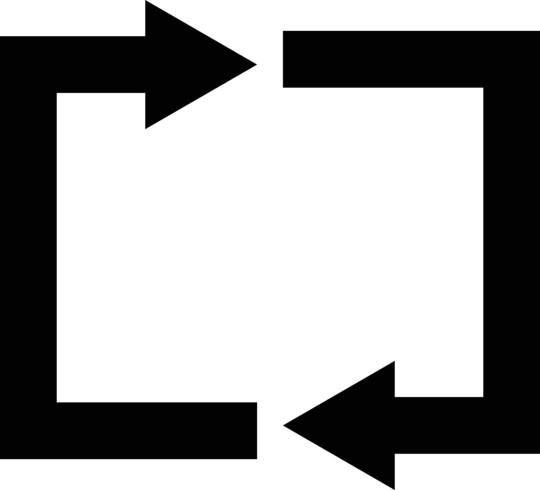 Arrow rotation icon. Flat design vector icon.