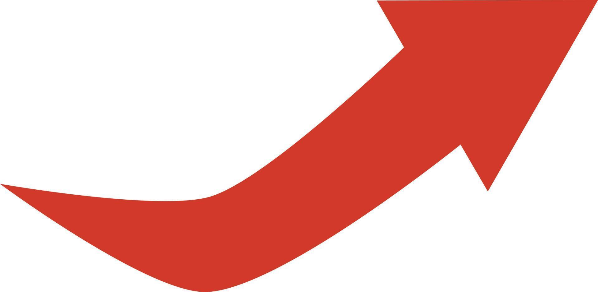 Red arrow icon to rise. vector. vector