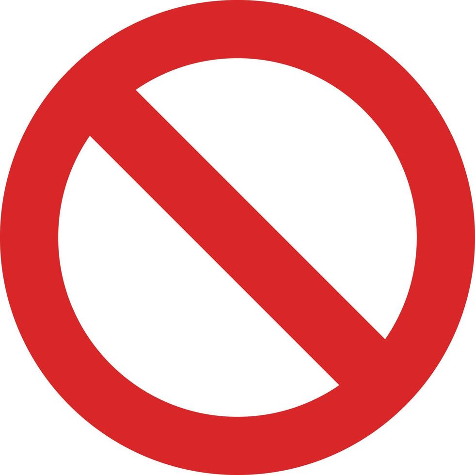 Prohibited sign or stop sign. vector