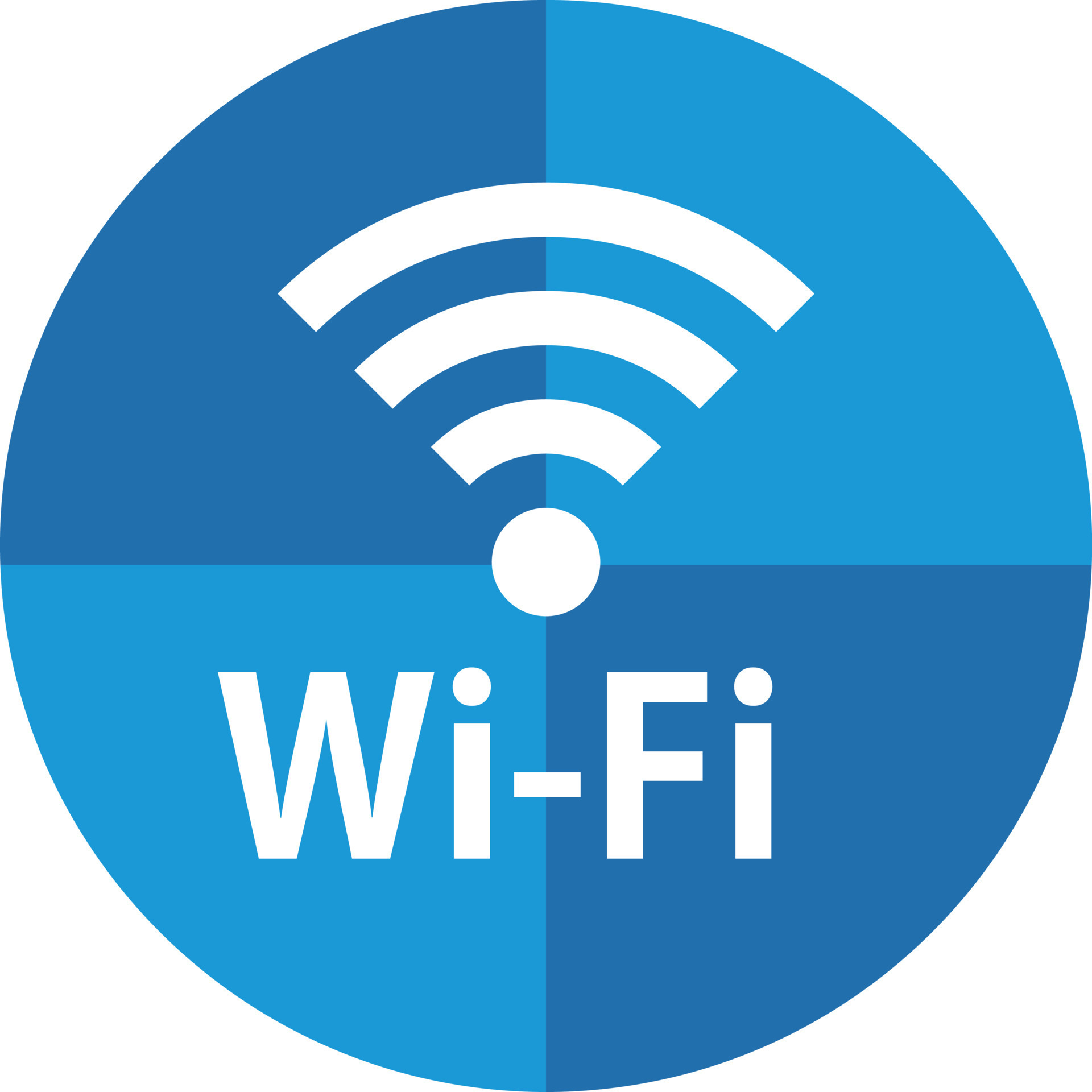 The blue circle wifi logo. Vector. 20589810 Vector Art at Vecteezy