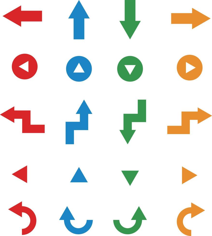 Arrow icon set for direction. vector. vector