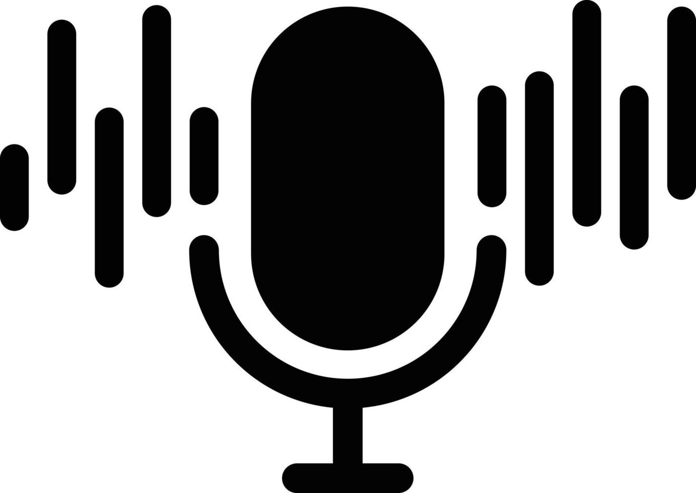 micrófono icono para voz entrega. podcast vector. vector