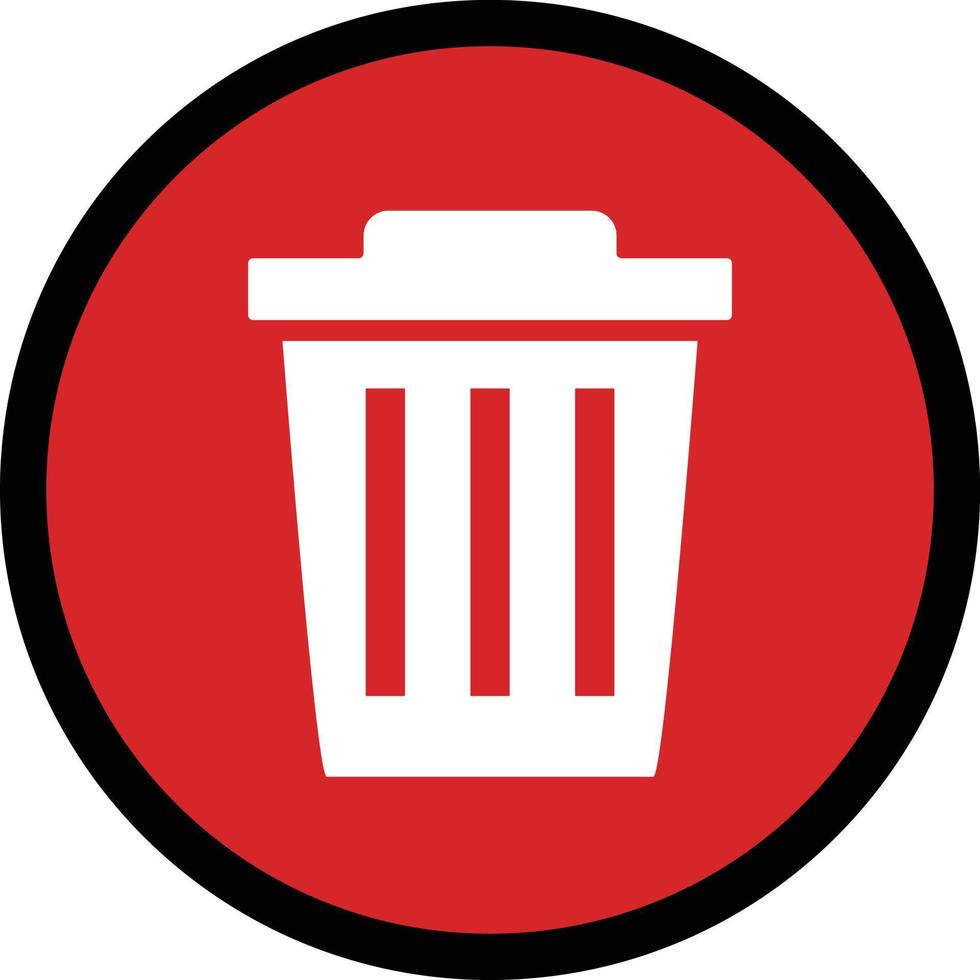 Trash can icon. Ideal for expressing deletion etc. vector. vector