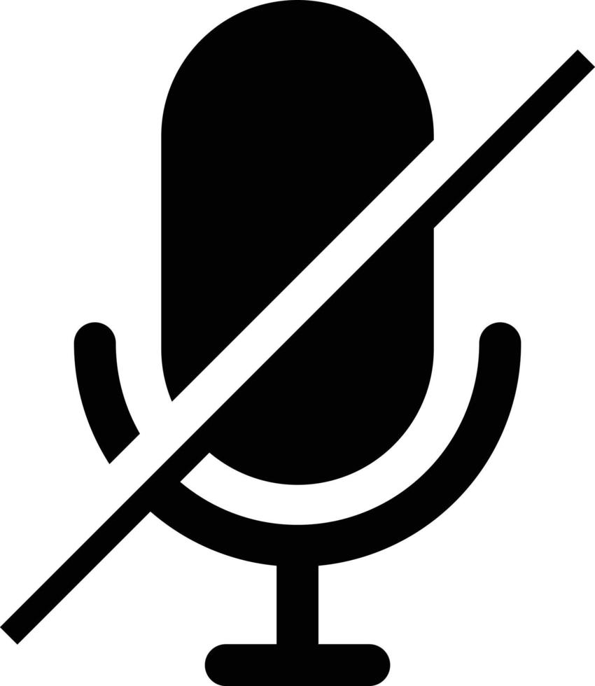 Simple microphone mute icon. vector. vector