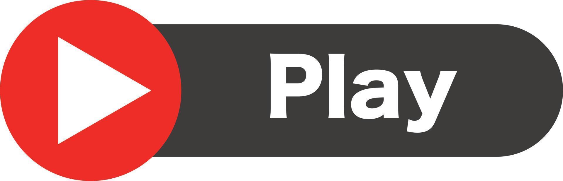jugar botón y jugar logo de jugar. vector. vector