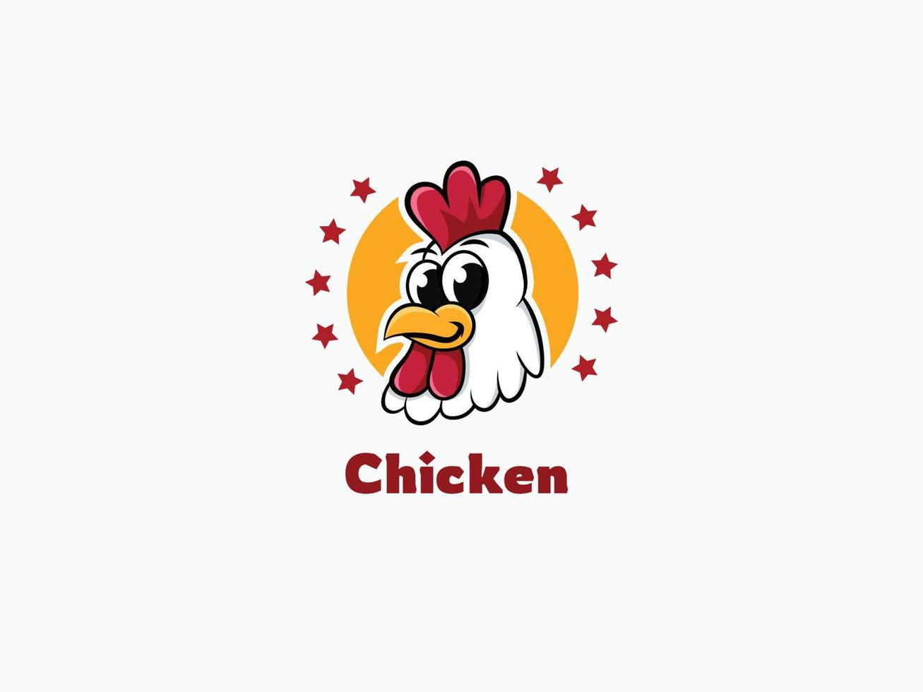 pollo personaje logo vector