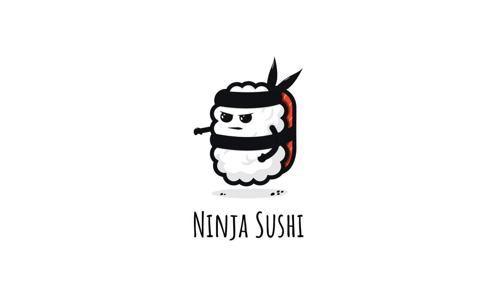 ninja Sushi personaje vector